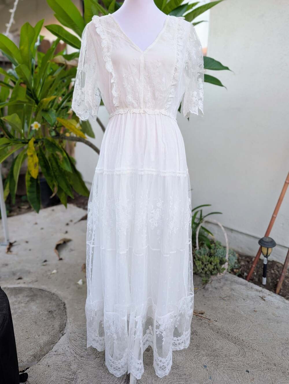 JJ's House Magalie lace maxi dress boho girlhood core coquette romantic large - Picture 4 of 12